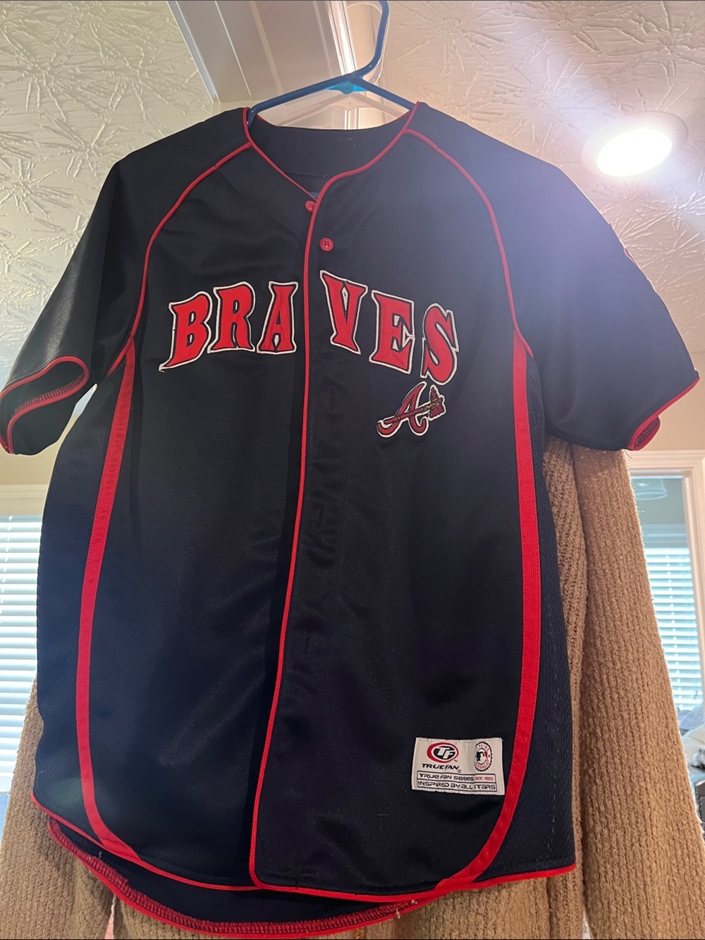 Atlanta Braves Black & Red Baseball Jersey